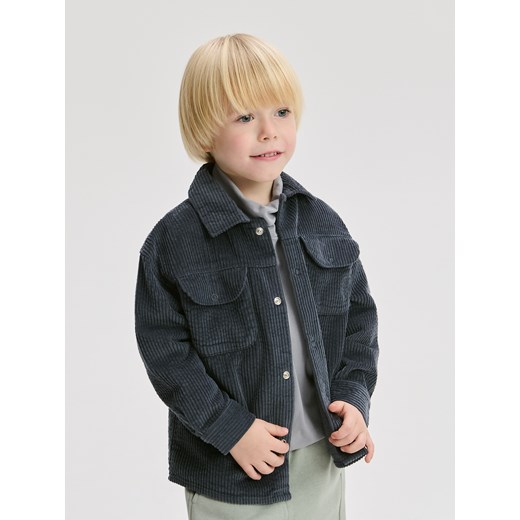 Reserved - Bawełniana koszula - ciemnoszary ze sklepu Reserved w kategorii Koszule chłopięce - zdjęcie 187382704