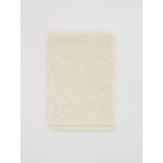 Reserved - Szalik z domieszką kaszmiru - kremowy ze sklepu Reserved w kategorii Szaliki i chusty damskie - zdjęcie 187382730