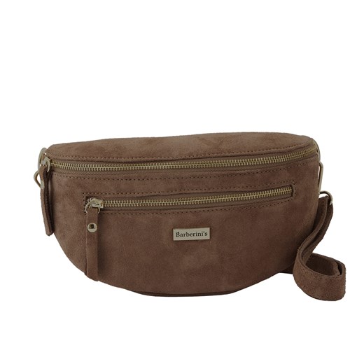 Zamszowa nerka damska Barberinis - Beżowa ciemna ze sklepu butyolivier w kategorii Nerki - zdjęcie 187382960