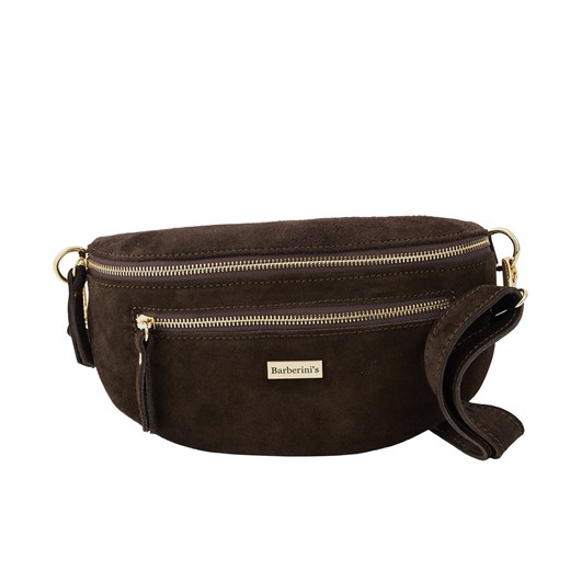 Zamszowa nerka damska Barberinis - Brązowa ciemna ze sklepu butyolivier w kategorii Nerki - zdjęcie 187382973