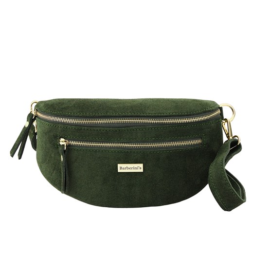 Zamszowa nerka damska Barberinis - Zielona ciemna ze sklepu butyolivier w kategorii Nerki - zdjęcie 187382990
