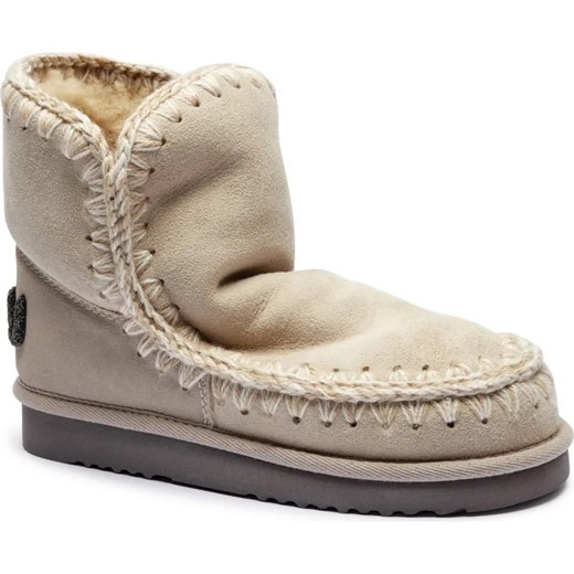 MOU Śniegowce ESKIMO 18 GLITTER LOGO | wełna | zamsz ze sklepu Gomez Fashion Store w kategorii Śniegowce damskie - zdjęcie 187383093