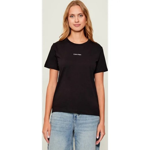 Calvin Klein T-shirt | Regular Fit ze sklepu Gomez Fashion Store w kategorii Bluzki damskie - zdjęcie 187383102
