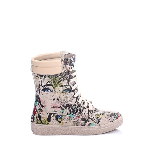 Streetfly Botki w kolorze beżowym ze wzorem ze sklepu Limango Polska w kategorii Workery damskie - zdjęcie 187384061