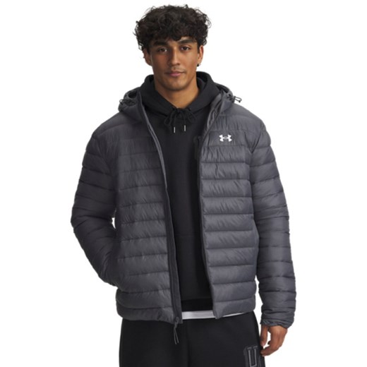 Męska kurtka puchowa pikowana Under Armour UA Sportswear Ins Jkt - szara ze sklepu Sportstylestory.com w kategorii Kurtki męskie - zdjęcie 187384134