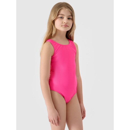 Dziewczęcy kostium kąpielowy jednoczęściowy 4F 4FJWMM00USWSF074 - różowy ze sklepu Sportstylestory.com w kategorii Stroje kąpielowe - zdjęcie 187384140
