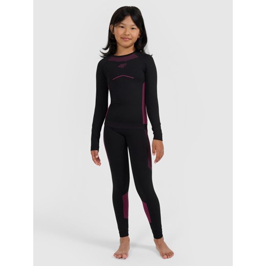Dziewczęca bielizna termoaktywna komplet 4F 4FJRAW25USEAF263 - czarna ze sklepu Sportstylestory.com w kategorii Bielizna termoaktywna - zdjęcie 187384160