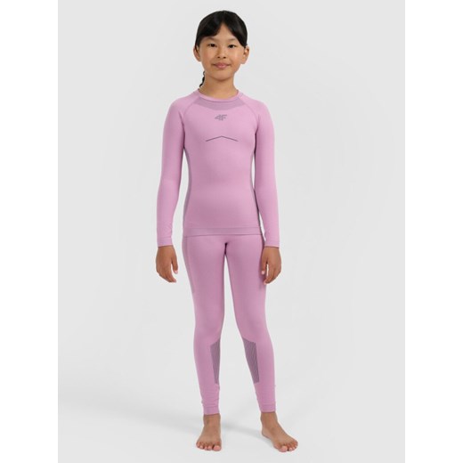 Dziewczęca bielizna termoaktywna komplet 4F 4FJRAW25USEAF263 - różowa ze sklepu Sportstylestory.com w kategorii Bielizna termoaktywna - zdjęcie 187384171