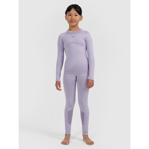 Dziewczęca bielizna termoaktywna komplet 4F 4FJRAW25USEAF263 - fioletowa ze sklepu Sportstylestory.com w kategorii Bielizna termoaktywna - zdjęcie 187384194