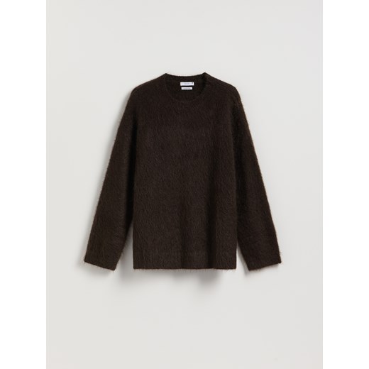 Reserved - Sweter z moherem - ciemnobrązowy ze sklepu Reserved w kategorii Swetry damskie - zdjęcie 187384713