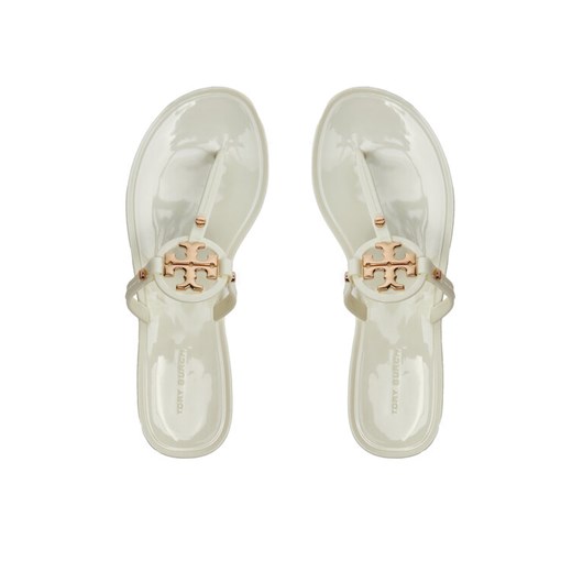 Japonki Tory Burch Mini Miller Flat Thong 51148678 Biały ze sklepu eobuwie.pl w kategorii Klapki damskie - zdjęcie 187384951