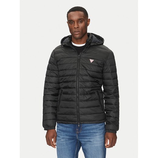 Guess Jeans Kurtka puchowa M5RL99 WHAB2 Czarny Regular Fit ze sklepu MODIVO w kategorii Kurtki męskie - zdjęcie 187385180