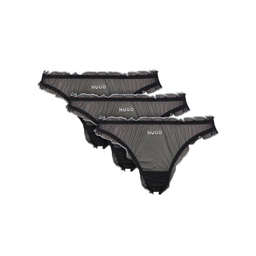 HUGO Komplet stringów 50550109 Czarny ze sklepu MODIVO w kategorii Majtki damskie - zdjęcie 187385190