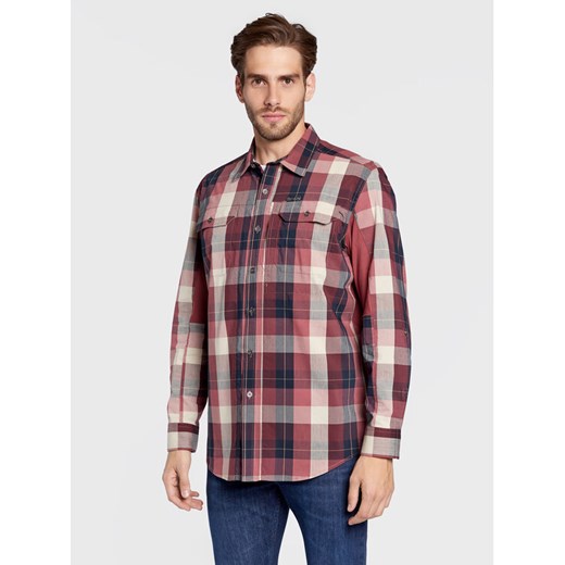 Wrangler Koszula WA5B5R17G 112324306 Bordowy Regular Fit ze sklepu MODIVO w kategorii Koszule męskie - zdjęcie 187385220