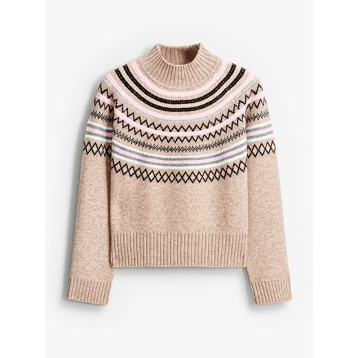 Mohito - Sweter ze wzorem - beżowy ze sklepu Mohito w kategorii Swetry damskie - zdjęcie 187385540