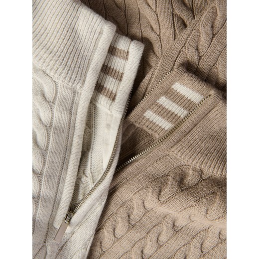 Reserved - Sweter z domieszką wełny - beżowy ze sklepu Reserved w kategorii Swetry męskie - zdjęcie 187385980