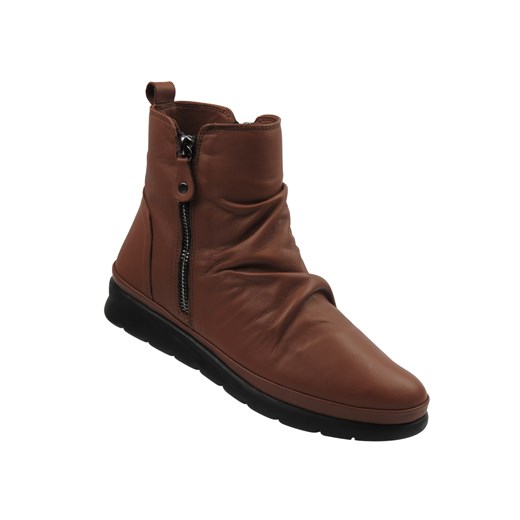Botki damskie Nika Komfort 0630-8057-20, brązowe ze sklepu ulubioneobuwie w kategorii Botki - zdjęcie 187386352