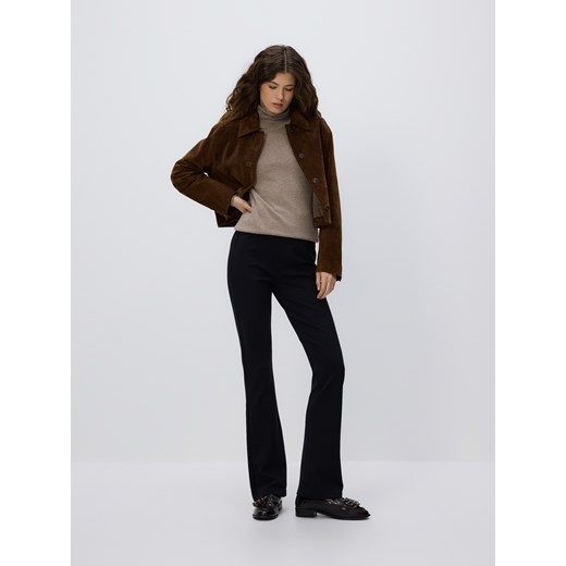Reserved - Spodnie z wiskozą - czarny ze sklepu Reserved w kategorii Spodnie damskie - zdjęcie 187387820