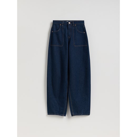 Reserved - Jeansy balloon - granatowy ze sklepu Reserved w kategorii Jeansy damskie - zdjęcie 187387861