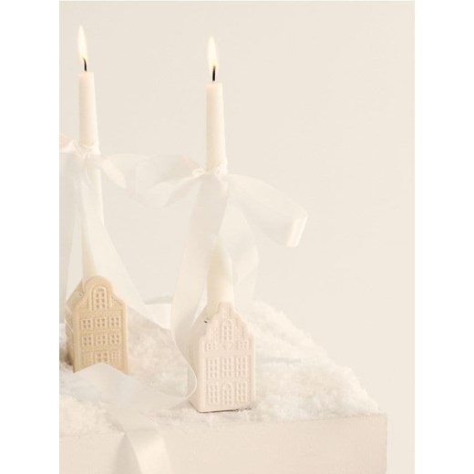 Sinsay - Świecznik w kształcie kamieniczki - biały ze sklepu Sinsay w kategorii Świeczniki - zdjęcie 187388154