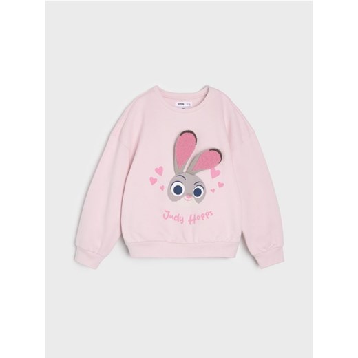 Sinsay - Bluza crewneck z nadrukiem Disney Zwierzogród - różowy ze sklepu Sinsay w kategorii Bluzy dziewczęce - zdjęcie 187388160