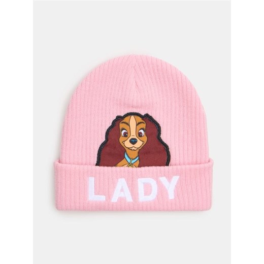 Sinsay - Czapka beanie Lady and the Tramp - różowy ze sklepu Sinsay w kategorii Czapki dziecięce - zdjęcie 187388182