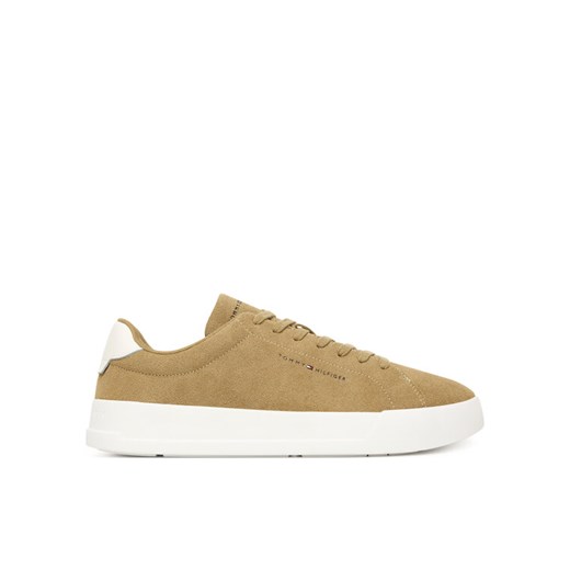 Sneakersy Tommy Hilfiger Th Court Core Suede FM0FM05716 Brązowy ze sklepu eobuwie.pl w kategorii Buty sportowe męskie - zdjęcie 187388251