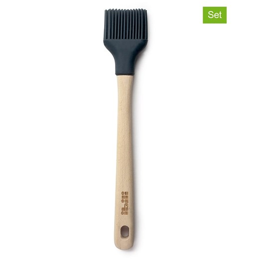 Ibili Pędzle silikonowe (2 szt.) w kolorze beżowo-szarym - dł. 30 cm ze sklepu Limango Polska w kategorii Akcesoria do pieczenia - zdjęcie 187389053