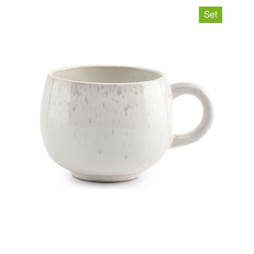 Salt and Pepper Filiżanki (4 szt.) &quot;Curvy&quot; w kolorze biało-beżowym - 170 ml ze sklepu Limango Polska w kategorii Naczynia - zdjęcie 187389124