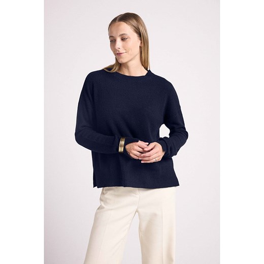 Maison Héritage Cashmere Kaszmirowy sweter w kolorze granatowym ze sklepu Limango Polska w kategorii Swetry damskie - zdjęcie 187389184