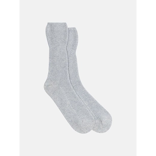 Perfect Cashmere Kaszmirowe skarpety &quot;Dayaya&quot; w kolorze szarym Perfect Cashmere onesize okazyjna cena Limango Polska
