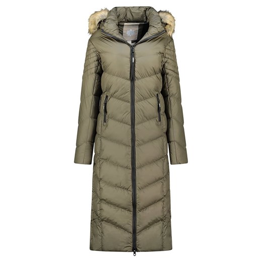 Geographical Norway Płaszcz zimowy &quot;Capucine&quot; w kolorze khaki ze sklepu Limango Polska w kategorii Kurtki damskie - zdjęcie 187389332
