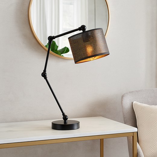 Designerska lampa stołowa z abażurem ASMARA AŻUR z regulowanym ramieniem ze sklepu Lysne w kategorii Lampy stołowe - zdjęcie 187390604