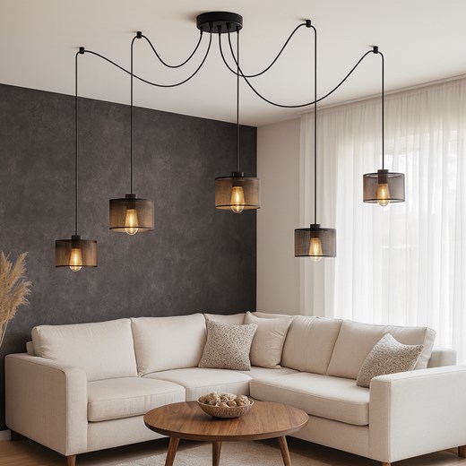 Lampa wisząca pająk 5 płomienna WAIKIKI W5 AŻUR ze sklepu Lysne w kategorii Lampy wiszące - zdjęcie 187390630