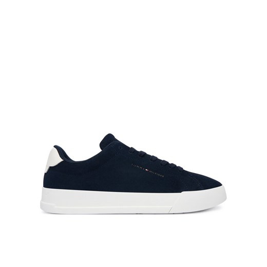 Sneakersy Tommy Hilfiger Th Court Core Suede FM0FM05716 Granatowy ze sklepu eobuwie.pl w kategorii Buty sportowe męskie - zdjęcie 187390890