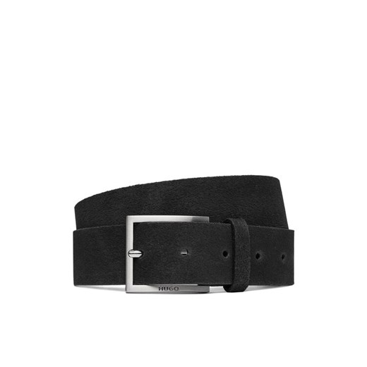 Pasek Męski HUGO 50497455 Czarny ze sklepu eobuwie.pl w kategorii Paski męskie - zdjęcie 187390892