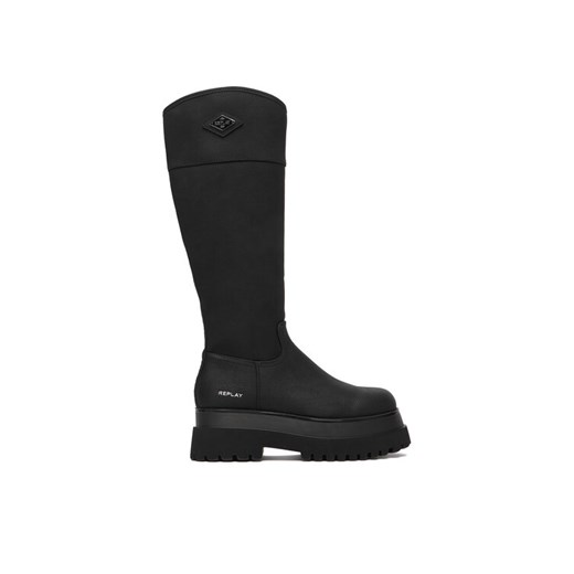 REPLAY Kozaki GWL72.000.C0025S Czarny ze sklepu MODIVO w kategorii Kozaki damskie - zdjęcie 187391184