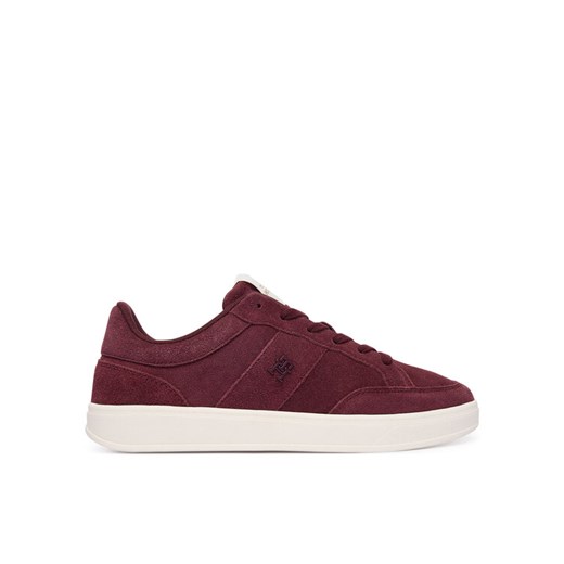 Tommy Hilfiger Sneakersy Th Heritage Court Sneaker Suede FW0FW09266 Bordowy ze sklepu MODIVO w kategorii Buty sportowe damskie - zdjęcie 187391190
