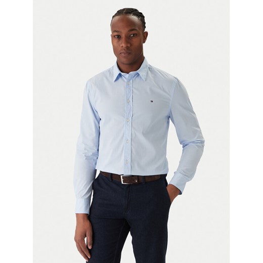 Tommy Hilfiger Koszula MW0MW40460 Błękitny Slim Fit ze sklepu MODIVO w kategorii Koszule męskie - zdjęcie 187391252