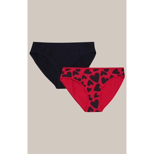 Esotiq 2-pack figi damskie Mia-Mia 42268-K005, Kolor czarno-czerwony, Rozmiar L, Esotiq ze sklepu Primodo w kategorii Majtki damskie - zdjęcie 187391612