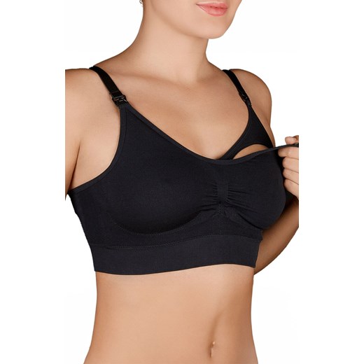 Biustonosz bezszwowy do karmienia czarny JANA, Kolor czarny, Rozmiar 2XL, Selene ze sklepu Primodo w kategorii Biustonosze - zdjęcie 187391664