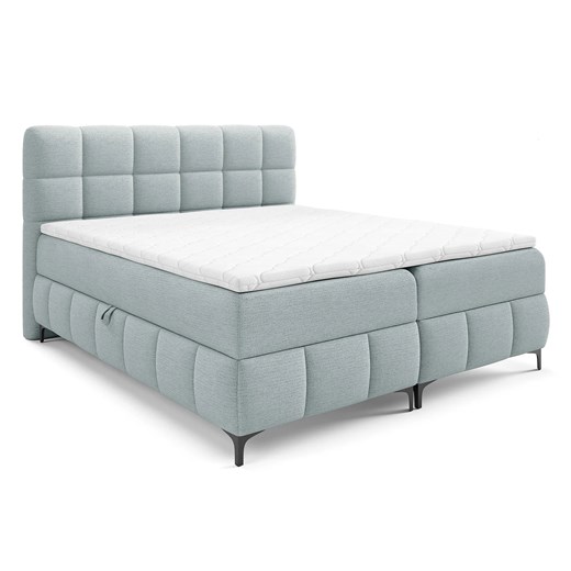 Błękitne łóżko kontynentalne 5 rozmiarów H3-C99 ze sklepu Edinos.pl w kategorii Łóżka i materace - zdjęcie 187392243