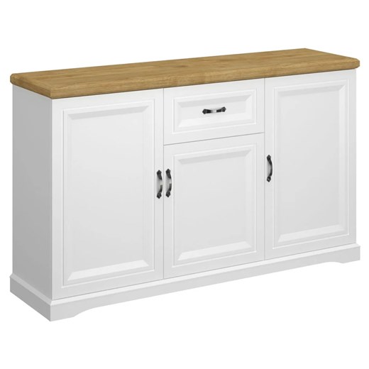 Duża komoda skandynawska biały + dąb harbor H2-T27 ze sklepu Edinos.pl w kategorii Komody - zdjęcie 187392272