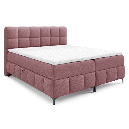 Różowe pikowane łóżko kontynentalne 5 rozmiarów M1-F16 ze sklepu Edinos.pl w kategorii Łóżka i materace - zdjęcie 187392284