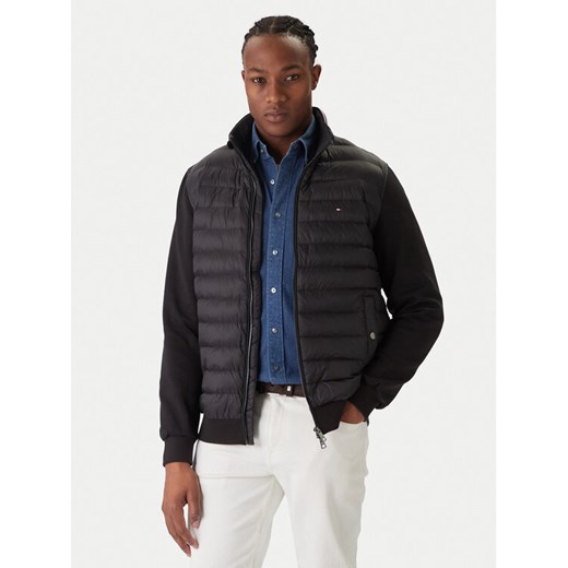 Tommy Hilfiger Kurtka przejściowa Mix Media Ess MW0MW41329 Czarny Regular Fit ze sklepu MODIVO w kategorii Kurtki męskie - zdjęcie 187393102