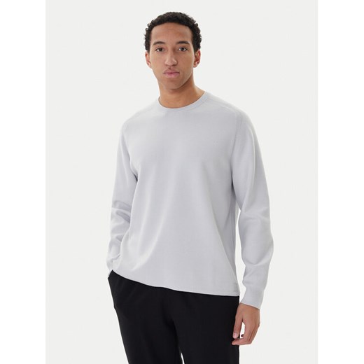 Calvin Klein Sweter Ls Ck Tech Knit Crwnk LV040BM347 Szary Regular Fit ze sklepu MODIVO w kategorii Swetry męskie - zdjęcie 187393112