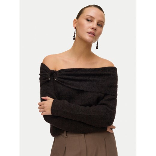 Vero Moda Sweter Lovely 10336698 Brązowy Regular Fit ze sklepu MODIVO w kategorii Swetry damskie - zdjęcie 187393134