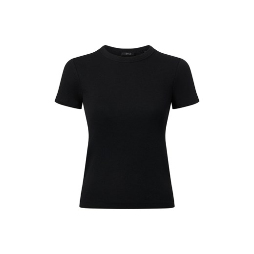 Opus Koszulka damska - Samuna Kobiety Bawełna czarny jednolity ze sklepu vangraaf w kategorii Bluzki damskie - zdjęcie 187393670