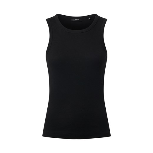 Opus Top damski - Ilesso Kobiety Bawełna czarny jednolity ze sklepu vangraaf w kategorii Bluzki damskie - zdjęcie 187393671