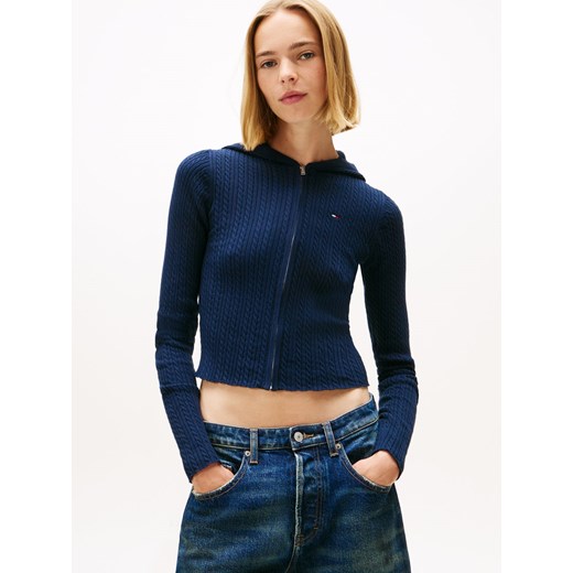 Tommy Jeans Kardigan damski - Cardi Kobiety granatowy wzorzysty ze sklepu vangraaf w kategorii Swetry damskie - zdjęcie 187393680